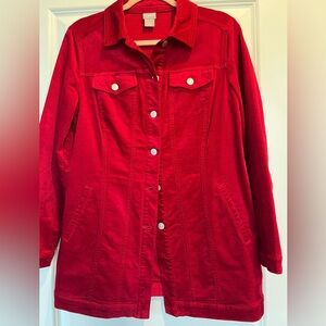 Chico's No Wale Corduroy Jacket